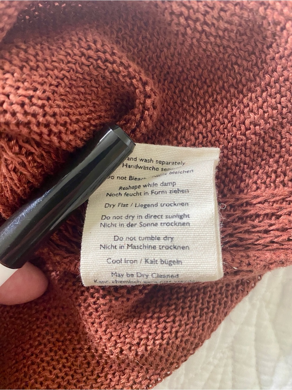 Poetry Sleeveless Delave Linen Knit top Vest Brown Chili size 10 EUC - Picture 14 of 16
